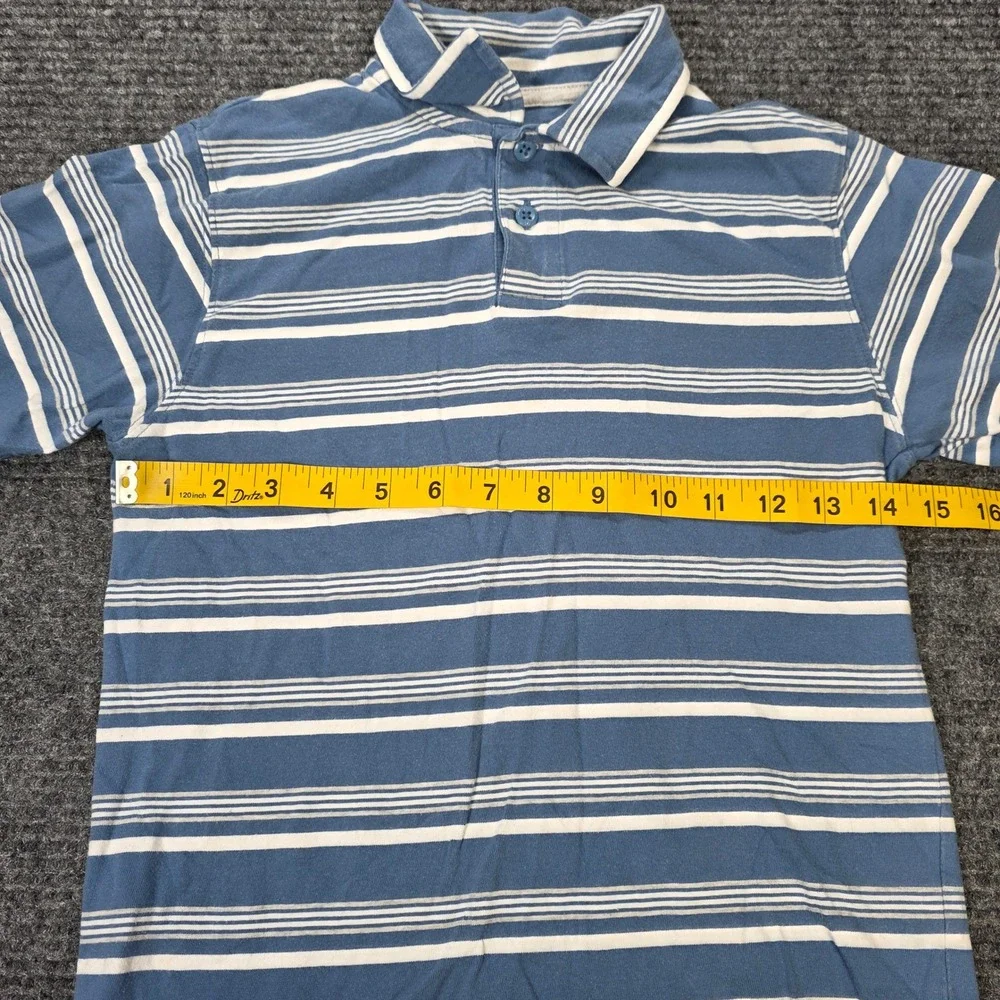 OshKosh B'gosh Short Sleeve Polo Shirt Boy's Size 8 Blue White‎ Striped Cotton